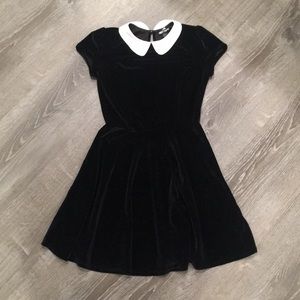 Wednesday addams style collared dress
